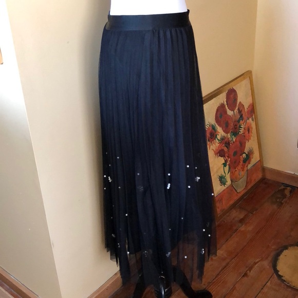 ANTHROPOLOGIE Size Medium EvaFranks Maxi Tulle Pearls Party Ballerina $148 NEW - Picture 9 of 16
